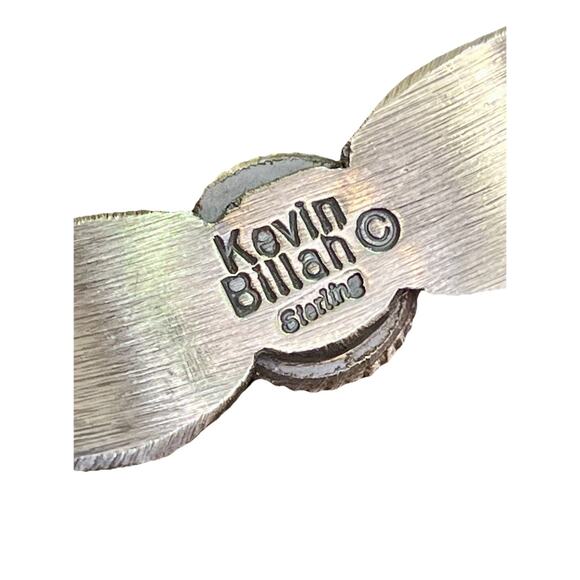 Native American NAVAJO Sterling Kingman Turquoise Cuff Bracelet by Kevin Billah - Picture 13 of 16